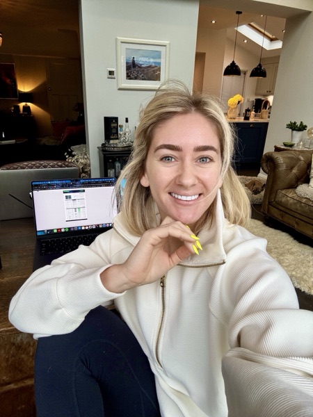 Mary-Anne working at home, February 2025